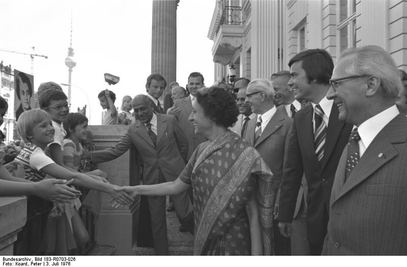 Berlin, Besuch Indira Gandhi; Stoph, Honecker