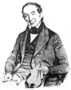 A lithography displaying a seated Nathaniel Wallich