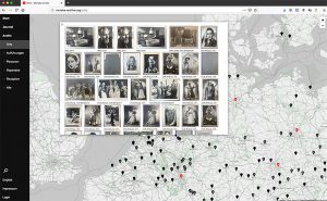 A screenshot of the Menaka digital archive's locations interface, which enables the user to trace sources on a world map.