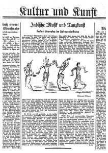 A scanned page of a German newspaper
