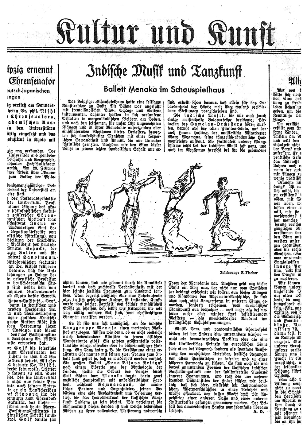 A scanned page of a German newspaper