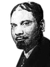 A portrait of Chempakaraman Pillai with chin beard.
